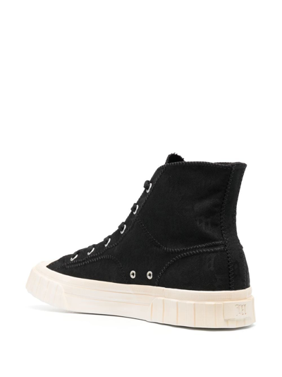 Misbhv Army Sneaker High Monogram Black Canvas Monogram High Sneaker - Army Sneaker High Monogram In Black