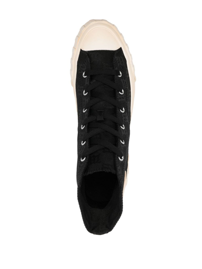 Misbhv Army Sneaker High Monogram Black Canvas Monogram High Sneaker - Army Sneaker High Monogram In Black
