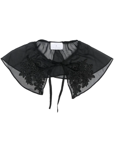 Shop Alchemy Bead-embellished Draped Collar In Black