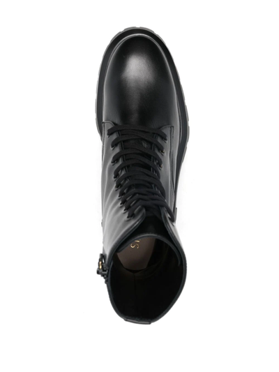 Stuart Weitzman Emerson Leather Ranger Booties In Black