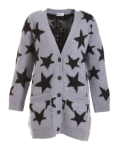 Shop Red Valentino Cardigan In Blue