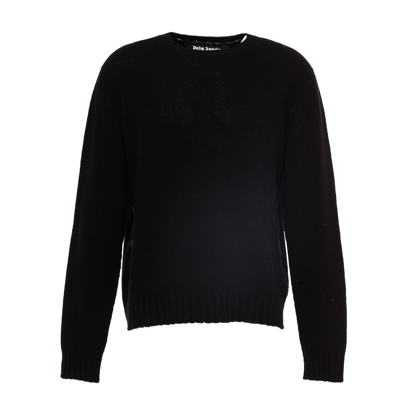 Shop Palm Angels Sweater With Back Logo In Black