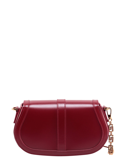 Shop Versace Greca Goddess Shoulder Bag In Red