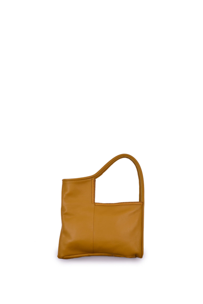 Shop Almala Ophelia Leather Bag In Senape
