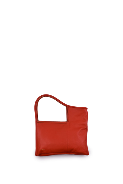 Shop Almala Ophelia Leather Bag In Orange