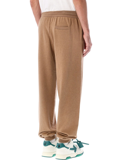 Shop Off-white For All Knit Cotton Pant In Camel