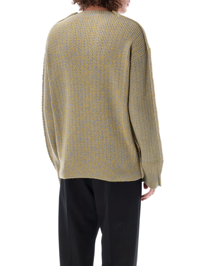 Shop Marni Alpaca V-neck Sweater In Beige Mix