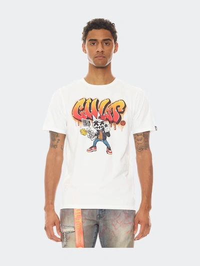 Shop Cult Of Individuality Short Sleeve Crew Neck Tee "graf Artist" In White