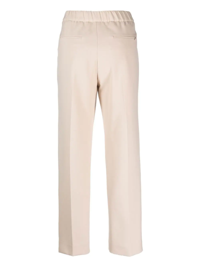 Shop Eleventy Contrasting Side Panel Trousers In Neutrals