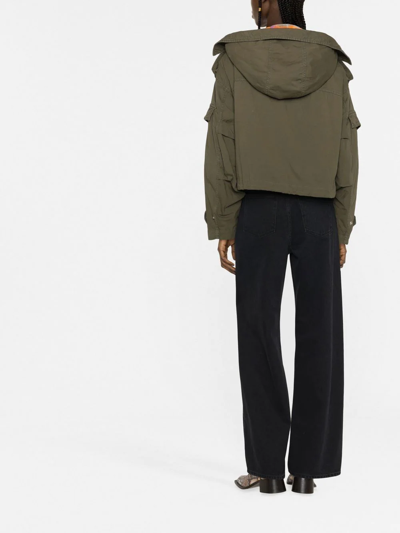 Dsquared2 Military Green Cotton Blend Coat In Green
