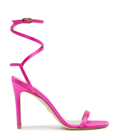 Stuart Weitzman High Heel Sandals With Strappy Ankle Strap In Pink
