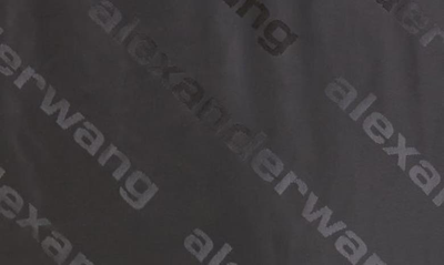 Shop Alexander Wang Logo Jacquard Water Repellent Down Crop Jacket In Black