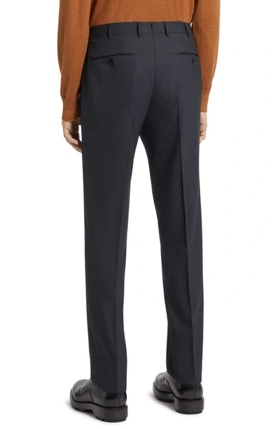 Shop Zegna High Performance™ Wool Trousers In Navy