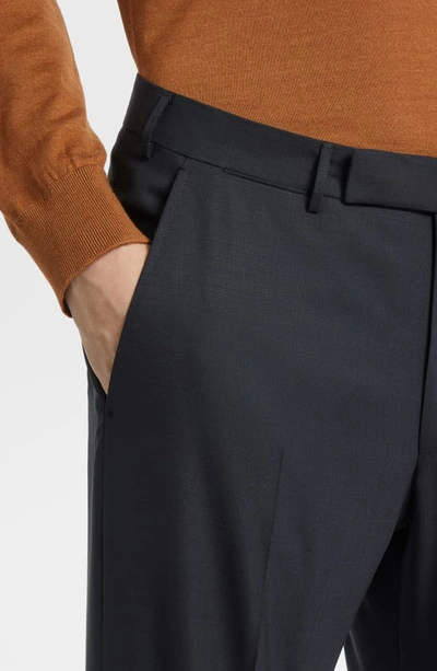 Zegna Wool High Performance Pants In Navy