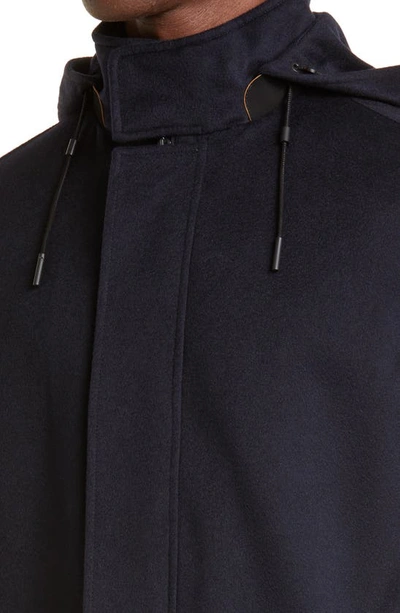 Zegna Oasi Blouson Casual Jacket In Black Cashmere In Navy