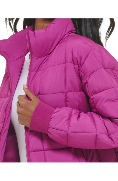 Shop Levi's 733™ Box Quilted Puffer Jacket In Clover Purple