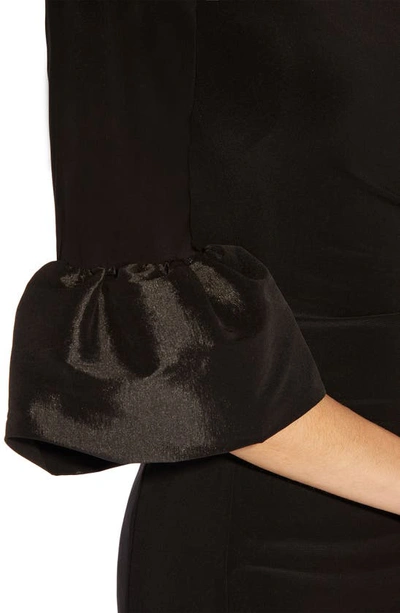 Adrianna Papell Ap1d104729 W Short Fitted Plus Size Cocktail Dress In Black