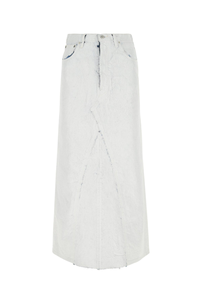 Maison Margiela Coated Denim Long Skirt