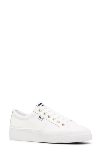 Shop Keds Jump Kick Duo Leather Lace-up Sneaker In White