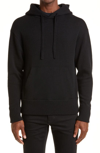 Shop Zegna Chunky Cashmere Hoodie In Black