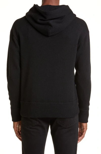 Shop Zegna Chunky Cashmere Hoodie In Black