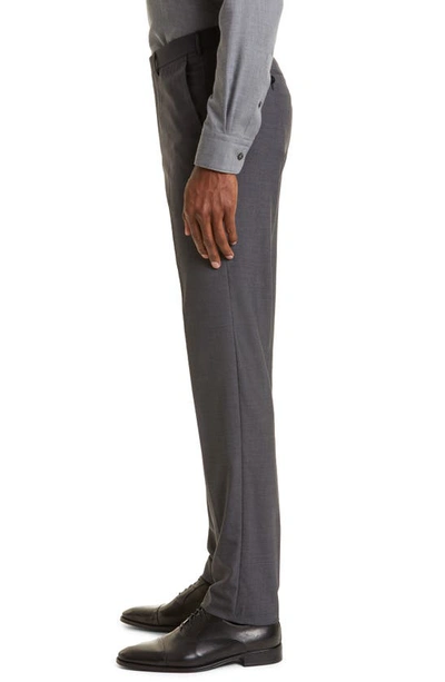 Zegna Dark Grey High Performance Wool Pants In Grey