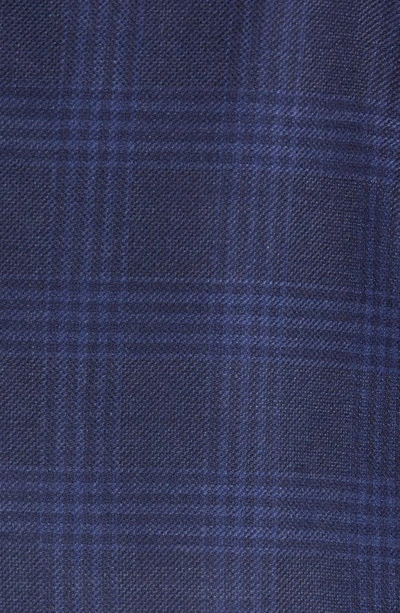 Zegna Prince Of Wales Plaid Achillfarm Wool Blazer In Navy