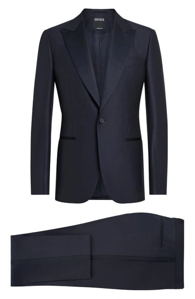 Zegna Navy Blue Trofeo 600 Tailoring Evening Suit In Navy