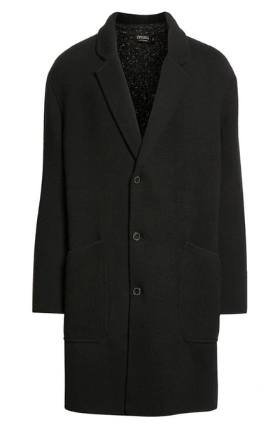 Shop Zegna Oasi Cashmere Coat In Black