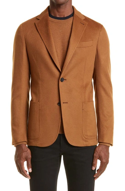 Shop Zegna Deconstructed Oasi Cashmere Sport Coat In Vicuna