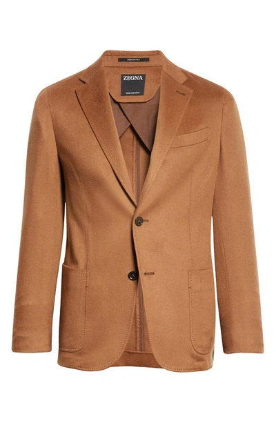 Shop Zegna Deconstructed Oasi Cashmere Sport Coat In Vicuna