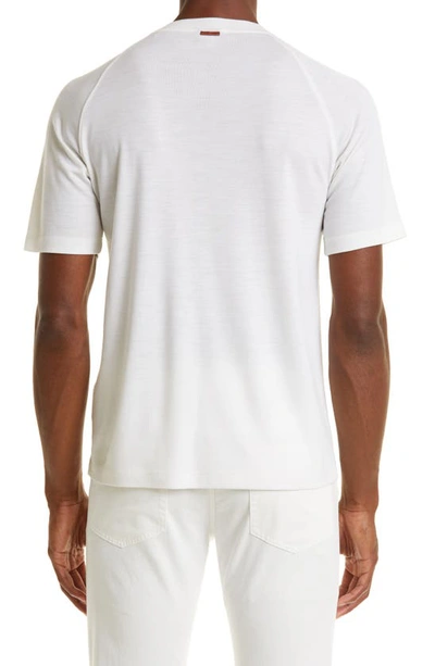 Zegna High Performance Wool Short Sleeve Tee In White