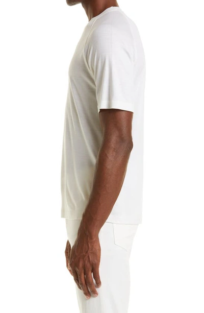 Zegna High Performance Wool Short Sleeve Tee In White