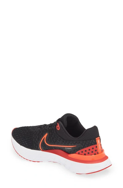 Shop Nike React Infinity Flyknit Running Shoe In Black/ Bright Crimson/ Red