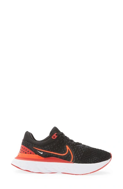 Shop Nike React Infinity Flyknit Running Shoe In Black/ Bright Crimson/ Red