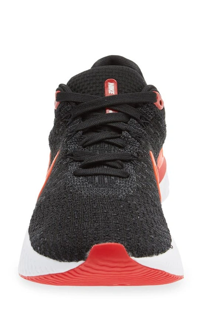 Nike React Infinity Run Flyknit 3 "black University Red" Sneakers In Black/ Bright Crimson/ Red