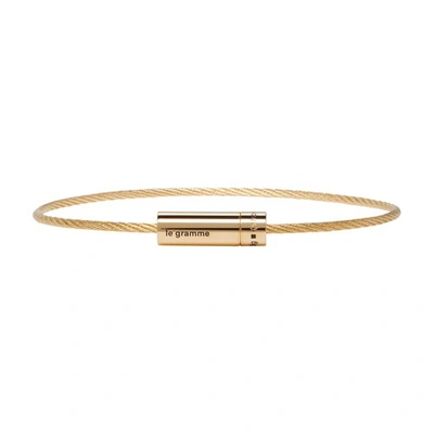 Shop Le Gramme 8g Cable Polished Bracelet In Yellow Gold