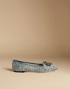 Dolce & Gabbana Slipper In Taormina Lace With Crystals In Grey