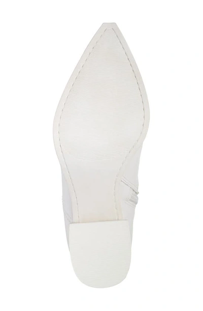 Shop Steve Madden Cate Pointed Toe Bootie In Bone Leather