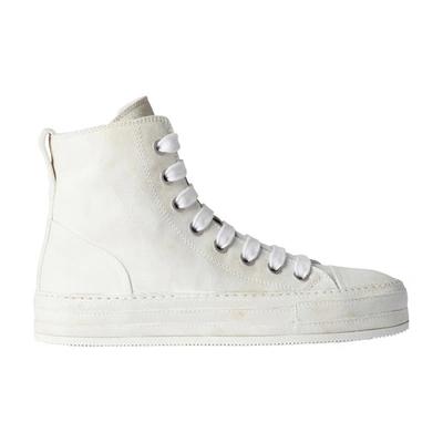 Shop Ann Demeulemeester Raven High-top Sneakers In White