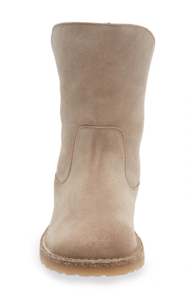 Shop Birkenstock Upsalla Genuine Shearling Boot In Gray Taupe/ Soft Pink