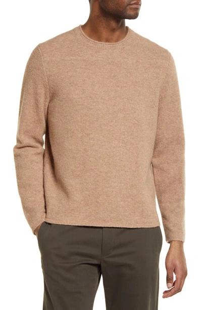 Shop Vince Crewneck Sweater In H Camel