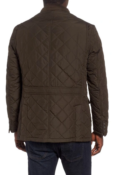 Barbour Brown Lutz Jacket In Olive