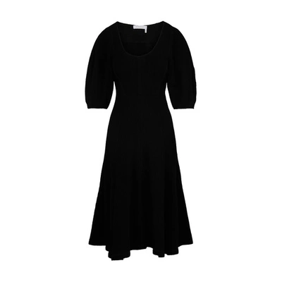 Shop Chloé Midi Dress In Black