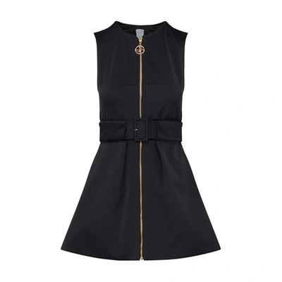 Shop Patou Short Zipped Dress In Black