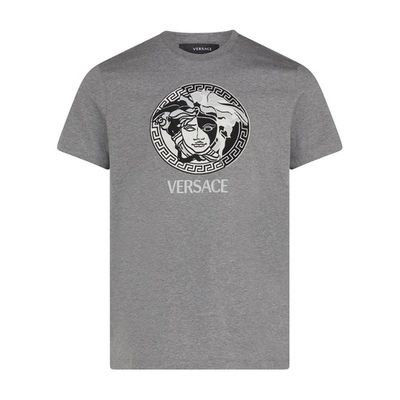 Shop Versace Medusa T-shirt In Medium Grey