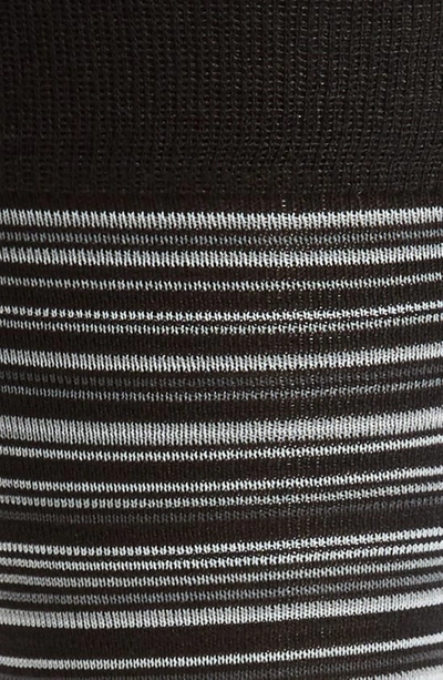 Shop Cole Haan Multistripe Crew Socks In Black/grey