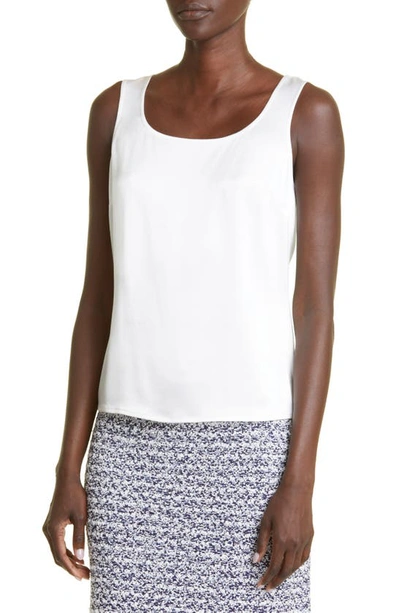 St John Caviar Collection Liquid Satin Tank In Bright White