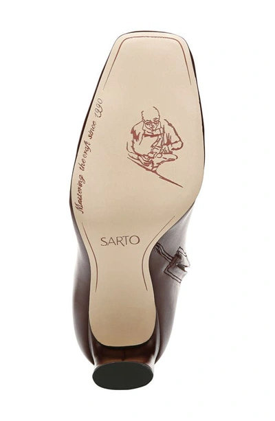 Shop Sarto By Franco Sarto Flexa Comfort Leather Bootie In Chocolate