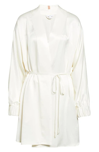 Shop Lunya Washable Silk Robe In Tranquil White